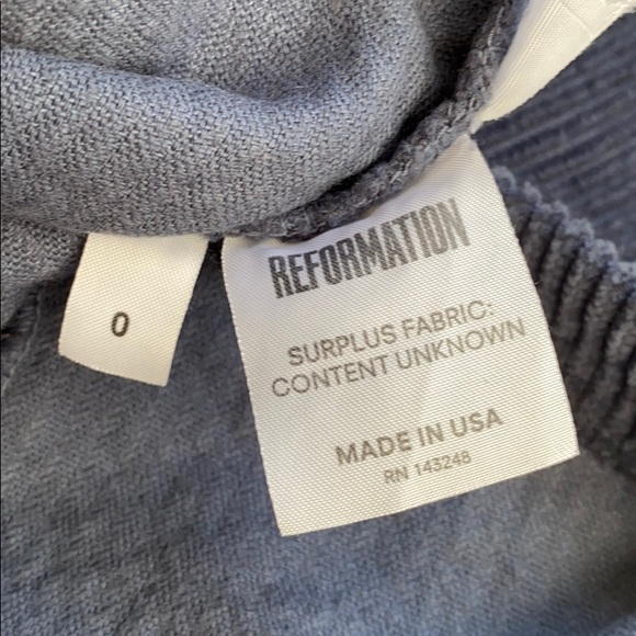 REFORMATION Micah Dress Size 0 Blue - Picture 9 of 11